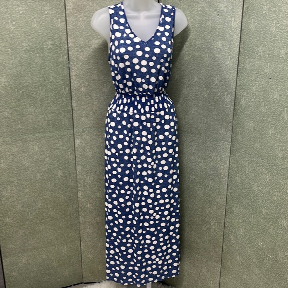 AMANA Blue polkadot dress